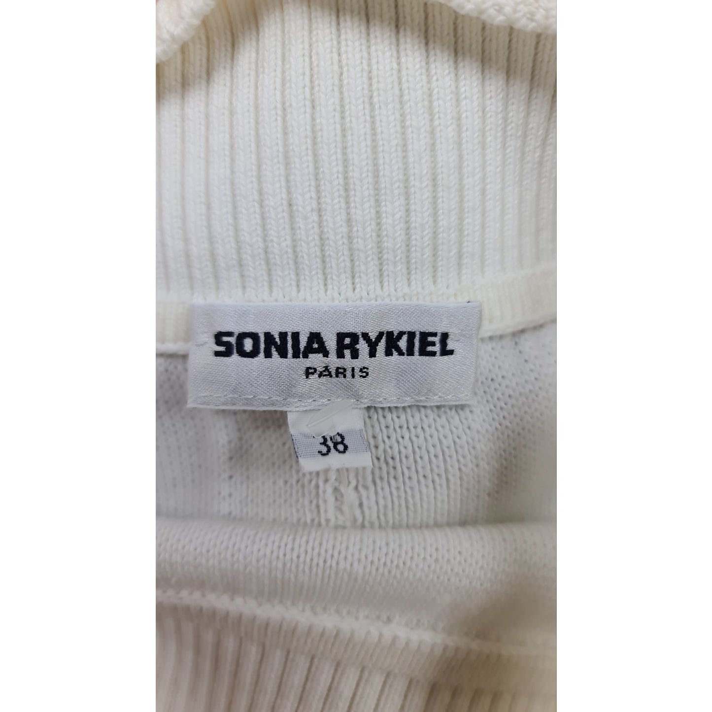 Sonia Rykiel Whight Knitted Mini Dress Sz.38 pre-owned