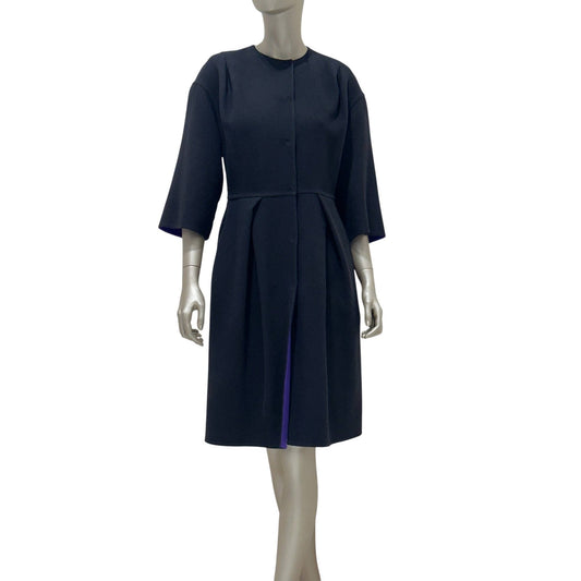 Christian Dior Reversible Wool & Angora Coat Dress US 8 Pre-owned