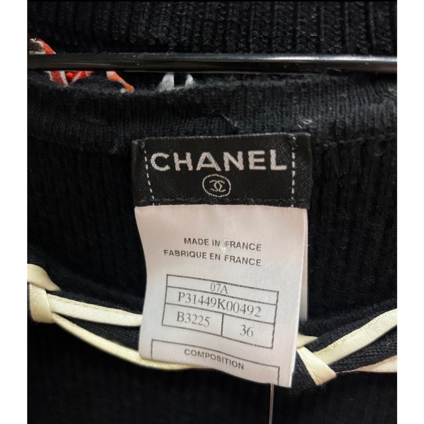 Chanel Fitted Wool Dress Black Fall 2007 Sz.36 Pre-owned