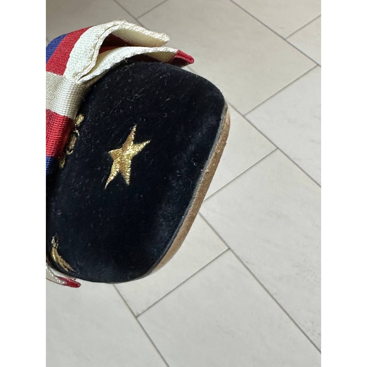 Gucci Women's Black Velvet Emellished Bow Mules sz.36.5 Pre-owned