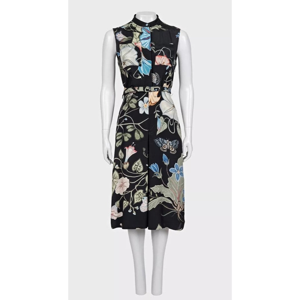 Gucci Black Printed Midi Dress - Elegant IT 40 S Pre-owned