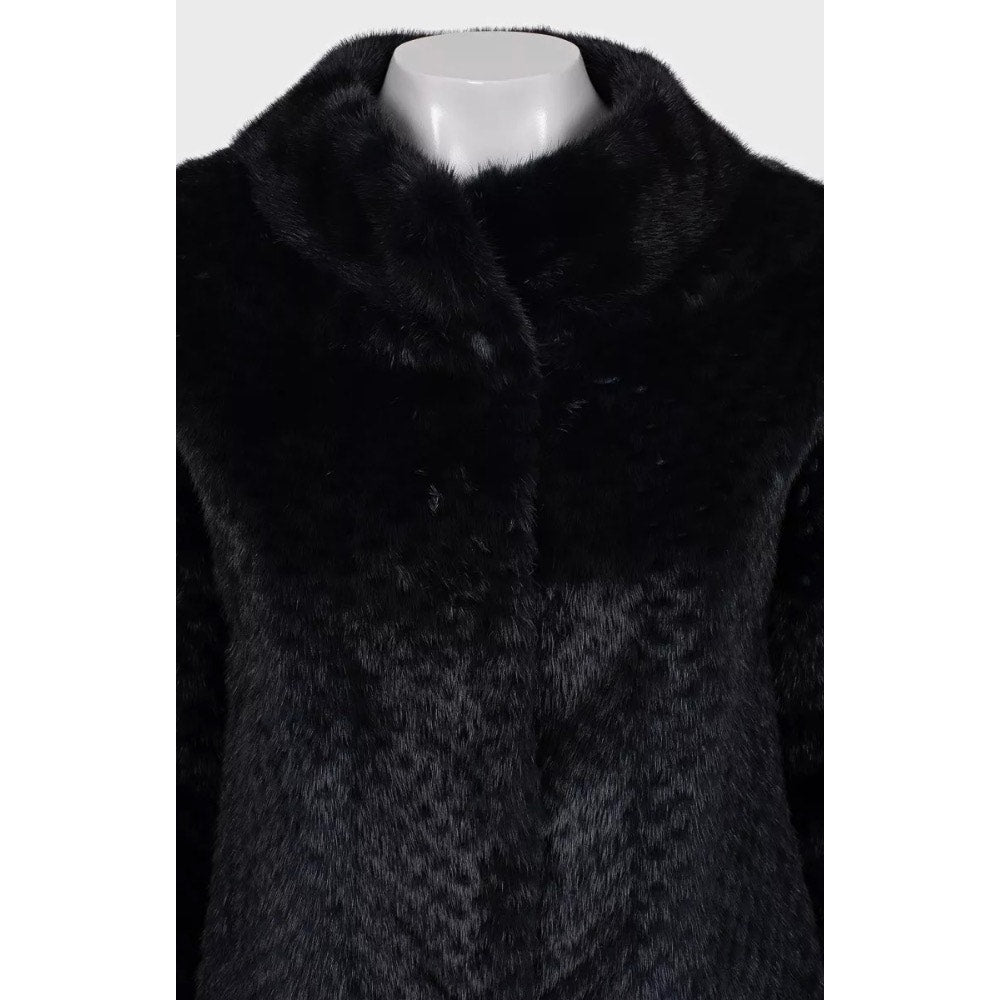 Fendi Blue Mink Fur Coat, Size M Pre-owned