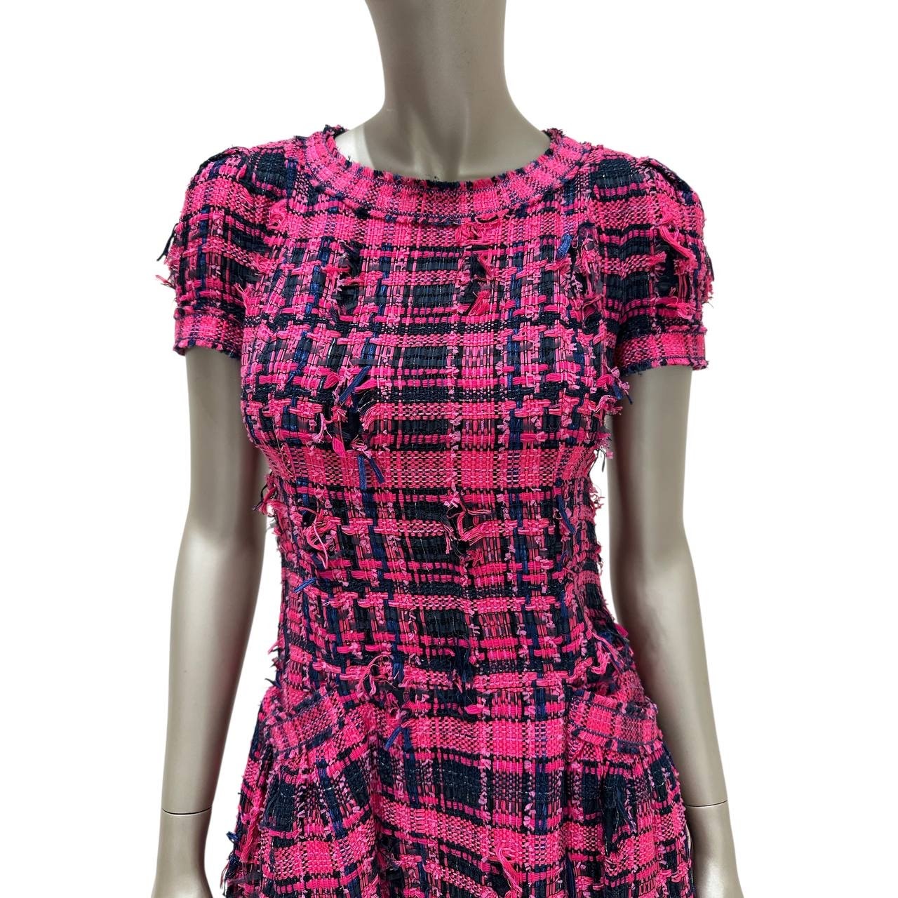 Chanel Spring 2014 Pink Tweed A-Line Dress - Size S Pre-owned