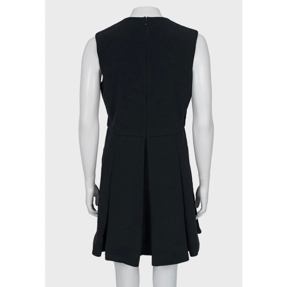 Celine Vintage  Black Pleated Dress - FR42/XL Pre-owned