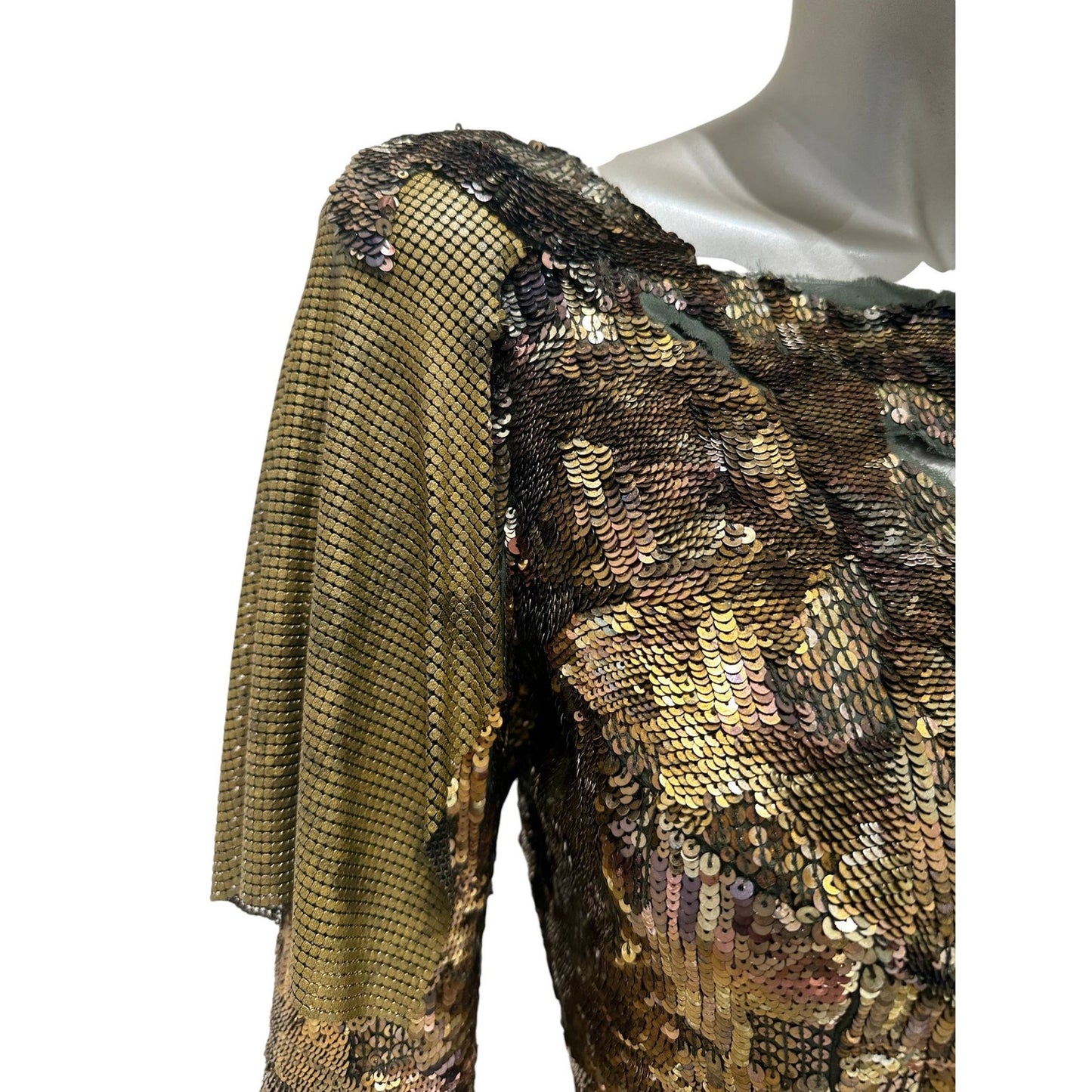 Balmain Gold Sequin Dress - SS10 Collection Size 38 Pre-owned