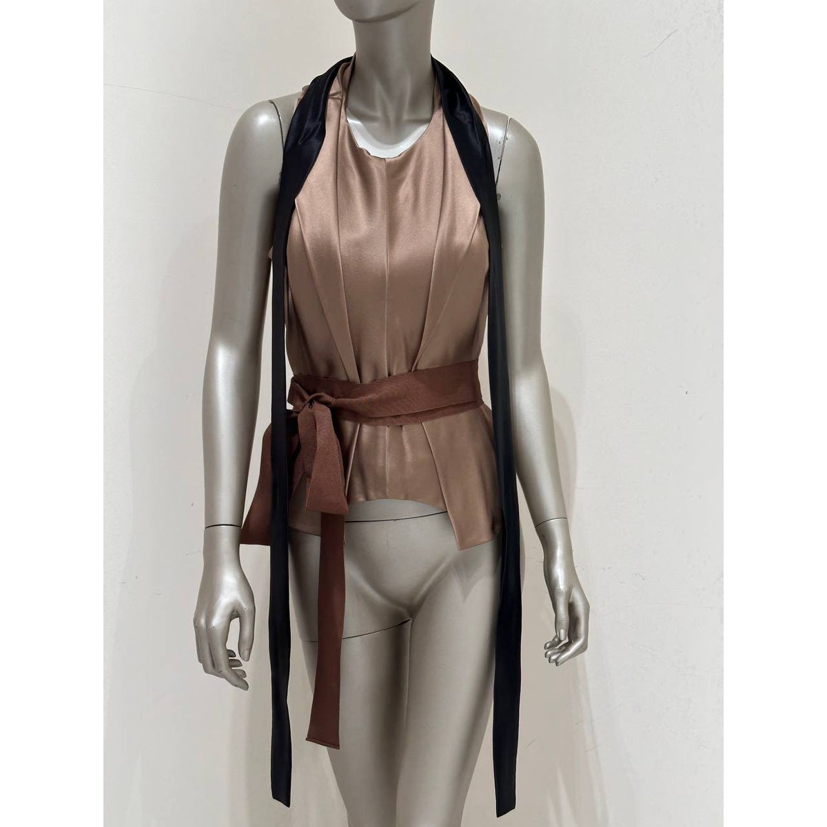 Juan Carlos Obando Silk Draped Halter Top Size 4 Pre-owned