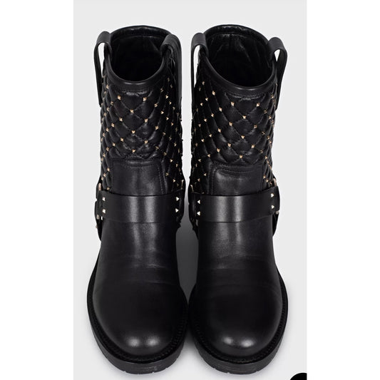 Valentino Rockstud Leather Ankle Boots - EU 36.5 Pre-owned