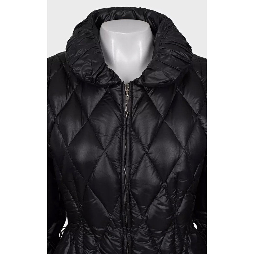 Roberto Cavalli Black Quilted Lace-Up Jacket - IT 44/L Pre-owned