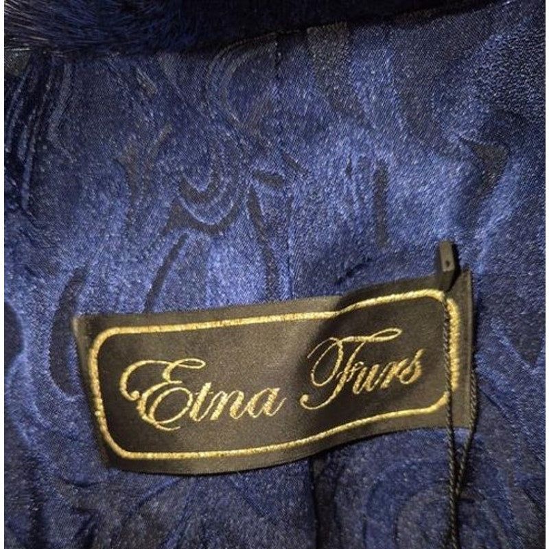 Etna Furs Blue Coat, Size M Pre-owned
