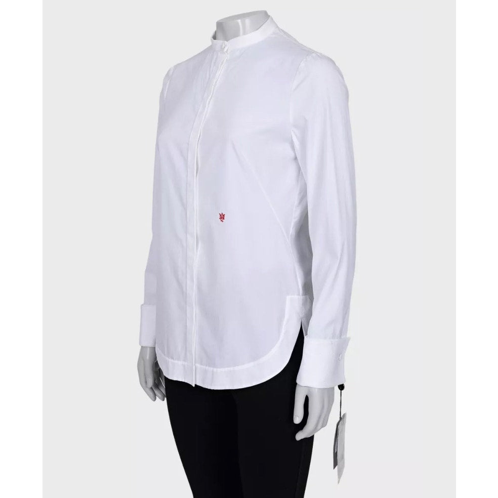 Alexander McQueen White Cotton Embroidered Logo Shirt - S Pre-owned
