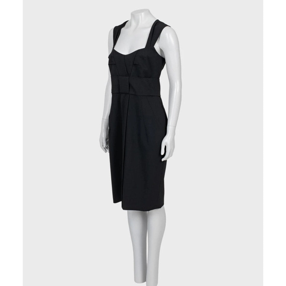 Elegant Gucci Black Wool Sheath Dress - Size L (IT44) Pre-owned