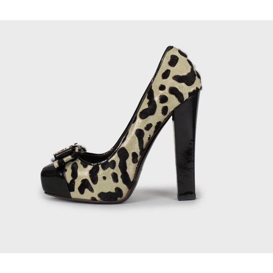 Roberto Cavalli Leather Block Heel Pumps | EU 37 pre-owned