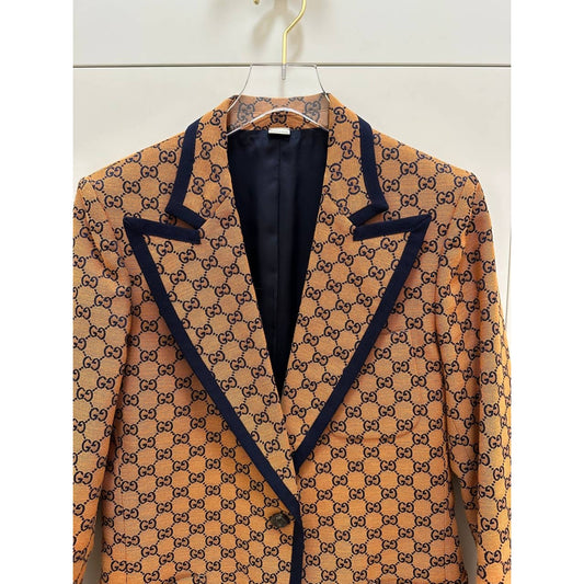 Gucci GG Monogram Canvas Blazer Sz.42 Pre-owned