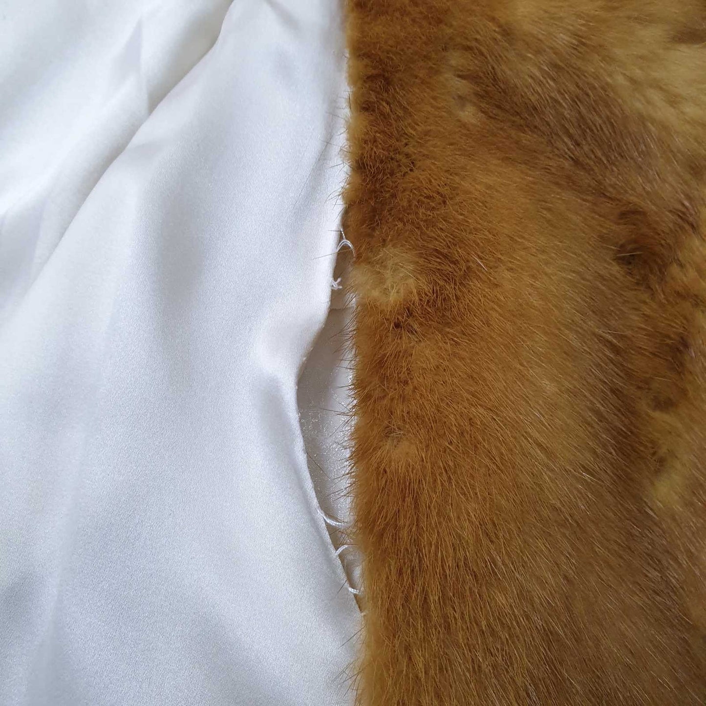 MATE 2017 Brown Mink Fur Coat with White Stars -Sz.42/ M Pre-owned