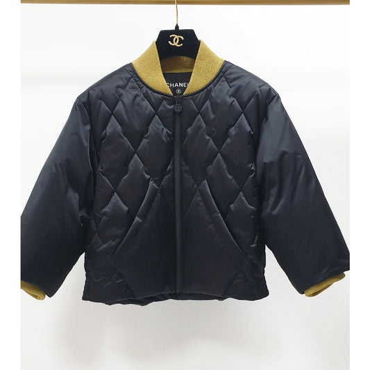 Chanel 2017-2018 Black Nylon Down Jacket - Size 38 Pre-owned