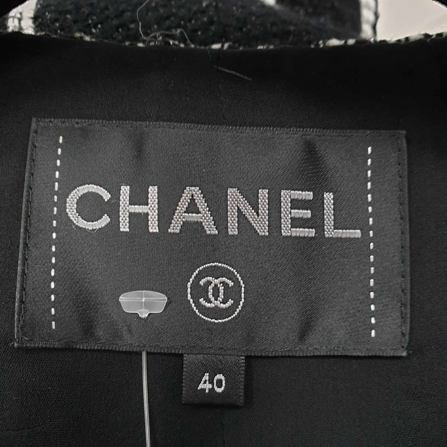 Chanel 2020 Tweed Romper, Black & Metallic, Size 40 Pre-owned