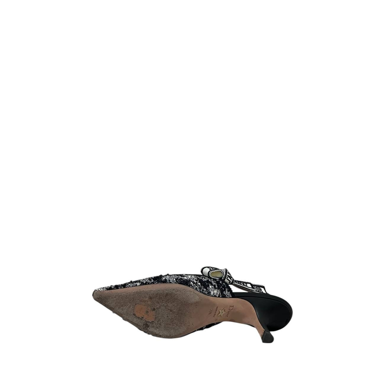 Dior J’Adior Houndstooth Slingback Pumps EU 39.5 Pre-owned