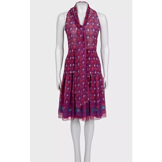 Christian Dior Elegant Purple Silk Suit - Size L Pre-owned