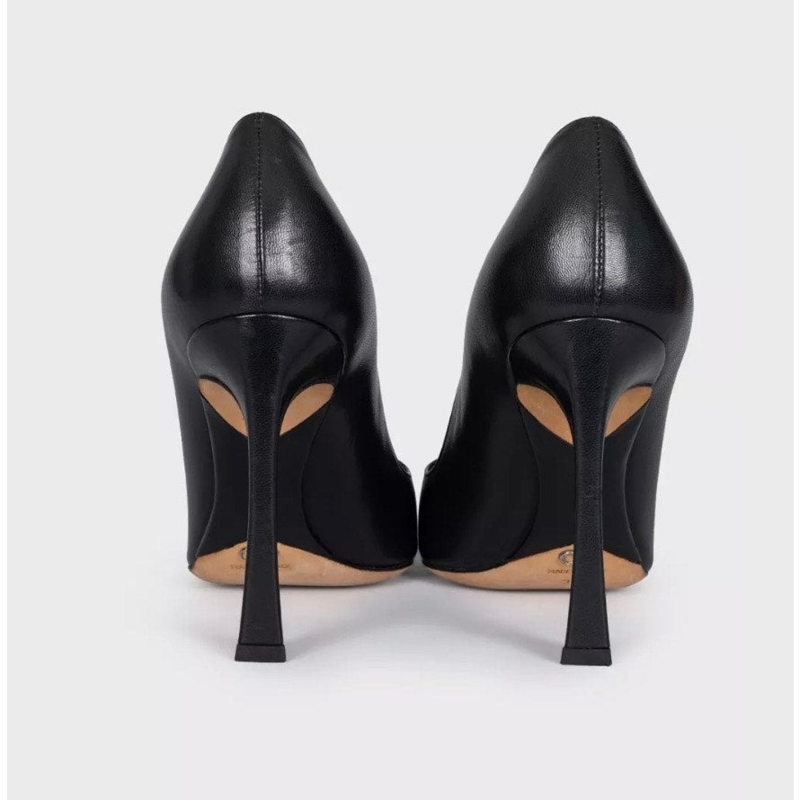 Christian Dior Black Leather Pointed Toe Pumps Sz.36.5 Pre-owned