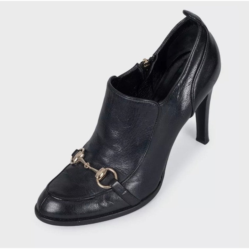 NWOB Gucci Black Leather Pumps EU 38.5 Pre-owned