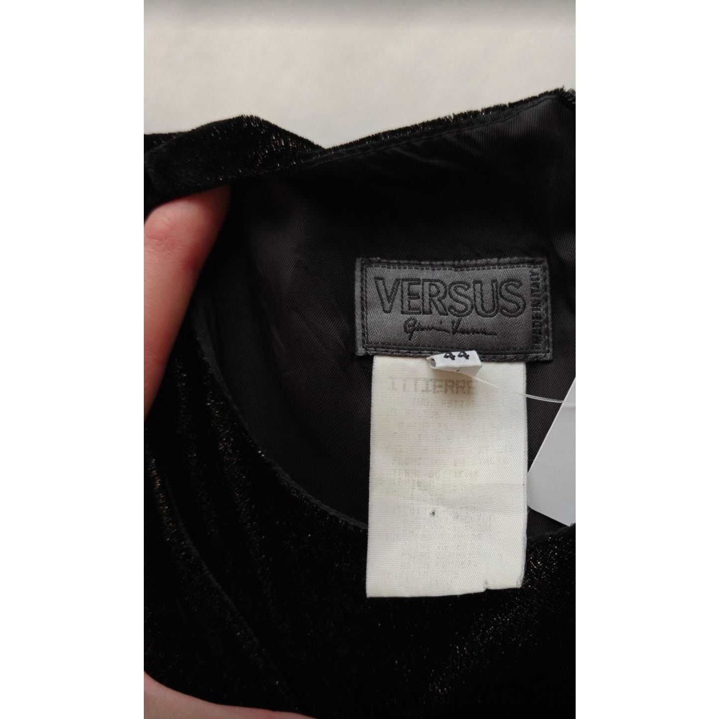 Vintage Versace Versus Black Fitted Dress - Size 44/L Pre-owned