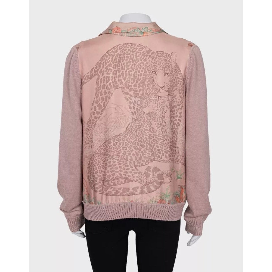 Hermès Vintage Pink Silk Pullover - Size FR 44 Pre-owned