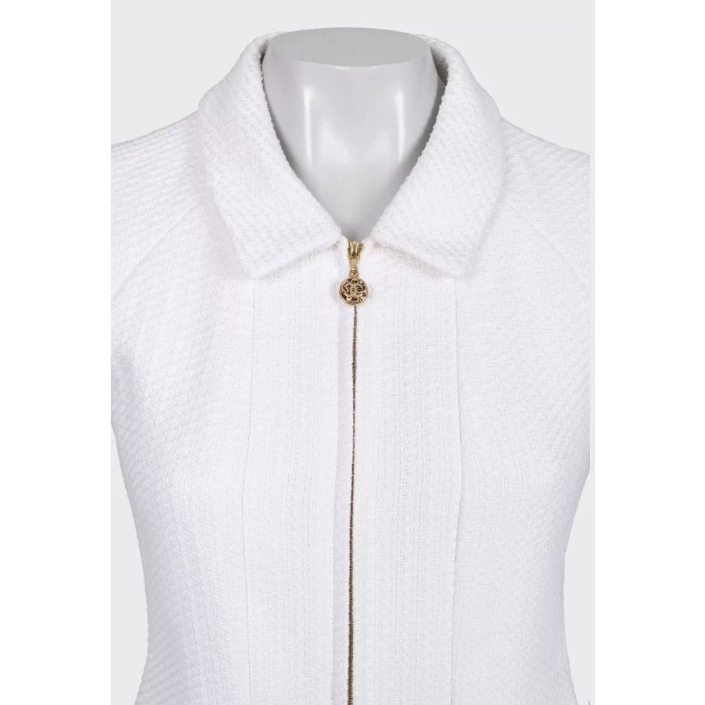 Chanel White Cotton Blend Skirt Suit - Size38/ M Pre-owned