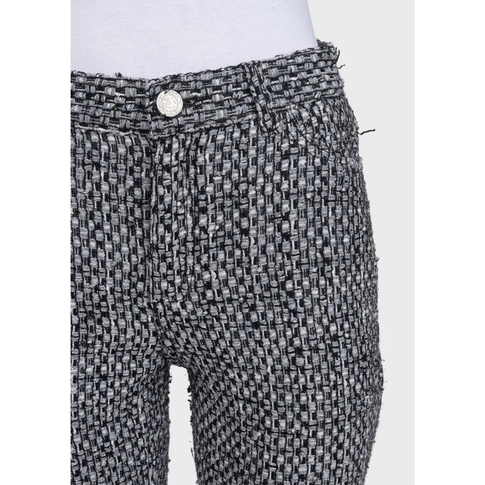 Chanel Black Tapered Trousers with Zipper Cuffs Sz.40 Pre-owned