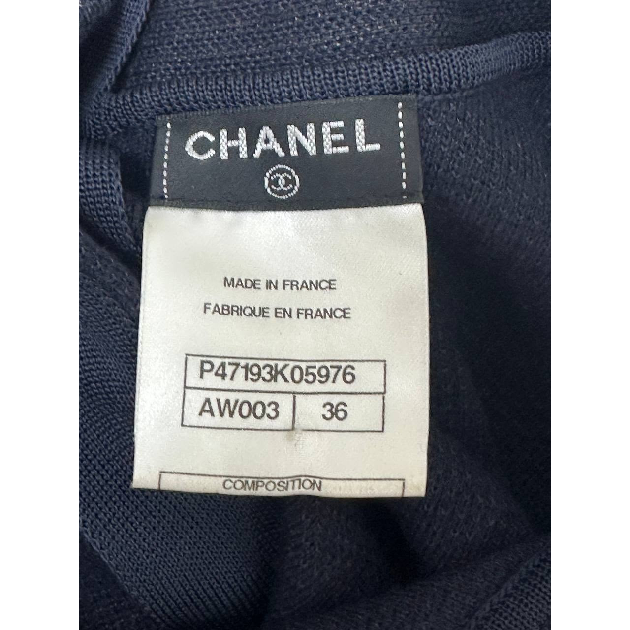 Chanel Black Viscose Globalization Dress - Size 36 Pre-owned