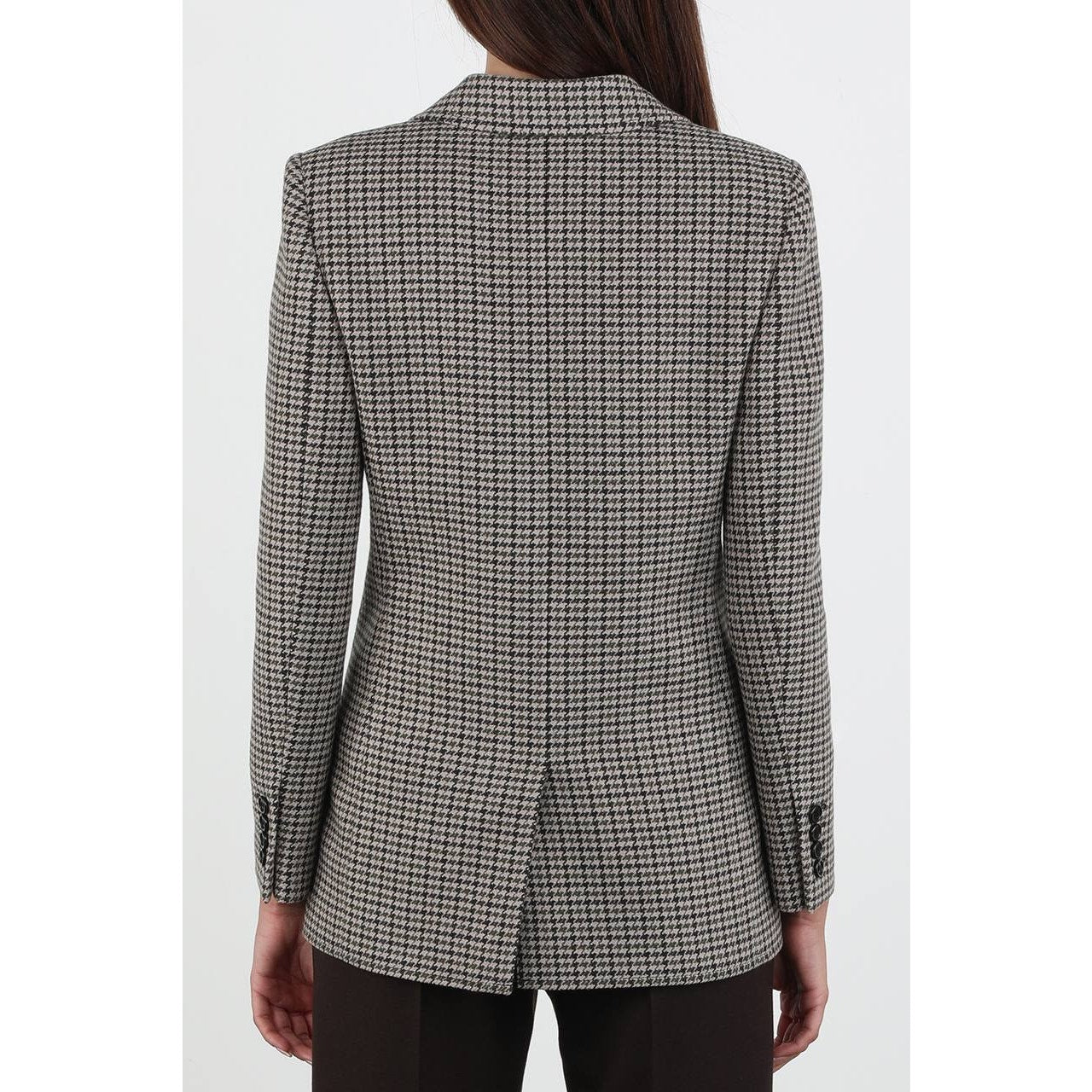 Saint Laurent Four Pocket Houndstooth Wool Blazer Sz.38 Pre-owned