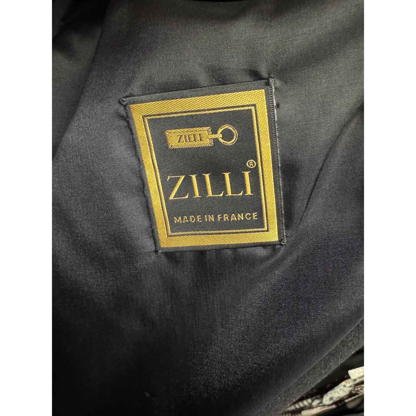 Zilli Grey Coat with Detachable faux Fur Trim - Size L Pre-owned