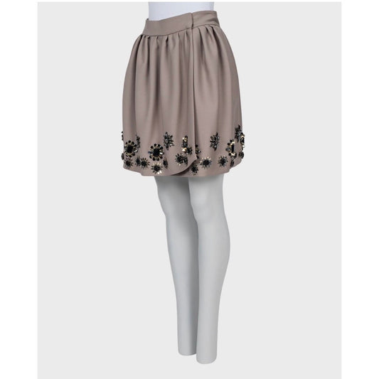 Christian Dior Embellished Floral Crystal Skirt FR38/M Pre-owned