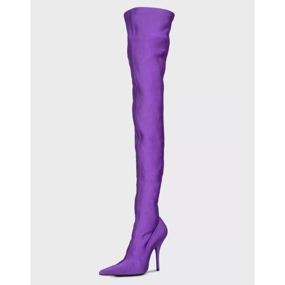Balenciaga Knife Purple Over-the-Knee Boots EU 37 Pre-owned