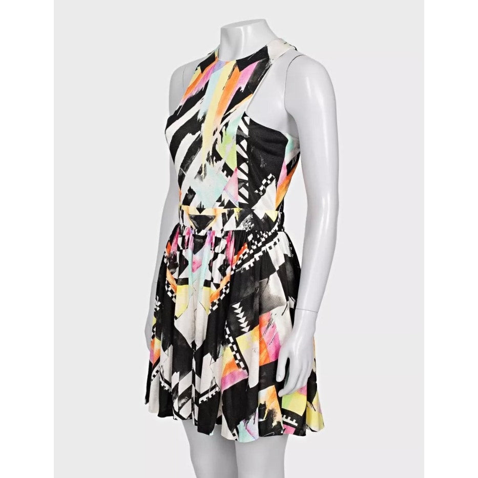 NWOT Balmain Off Shoulder Fitted Dress Viscose Silk Blend Sz.38 Pre-owned