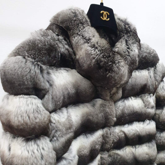 Natesse Chinchilla Fur Coat - Size L Pre-owned