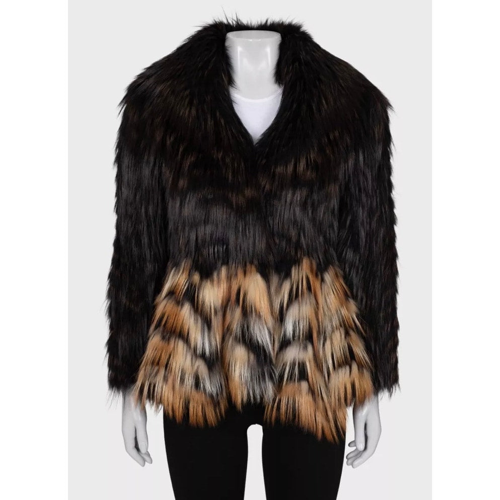 Blumarine Brown Faux Fur Coat Size 40 / S Pre-owned