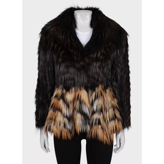 Blumarine Brown Faux Fur Coat Size 40 / S Pre-owned
