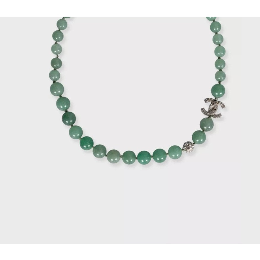Chanel Spring/Summer 2015 Green Necklace & Bracelet Set  Pre-owned