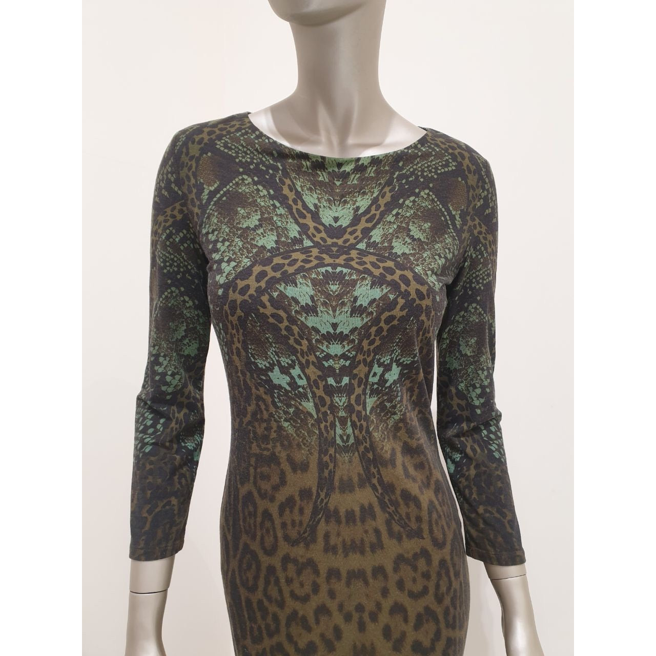 Roberto Cavalli Leopard Print Dress - Size 44 (US 8) Pre-owned