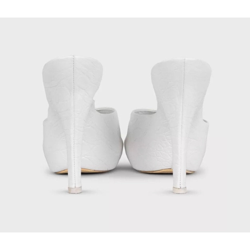 Gianfranco Ferré White Leather Platform Mules sz.37 Pre-owned