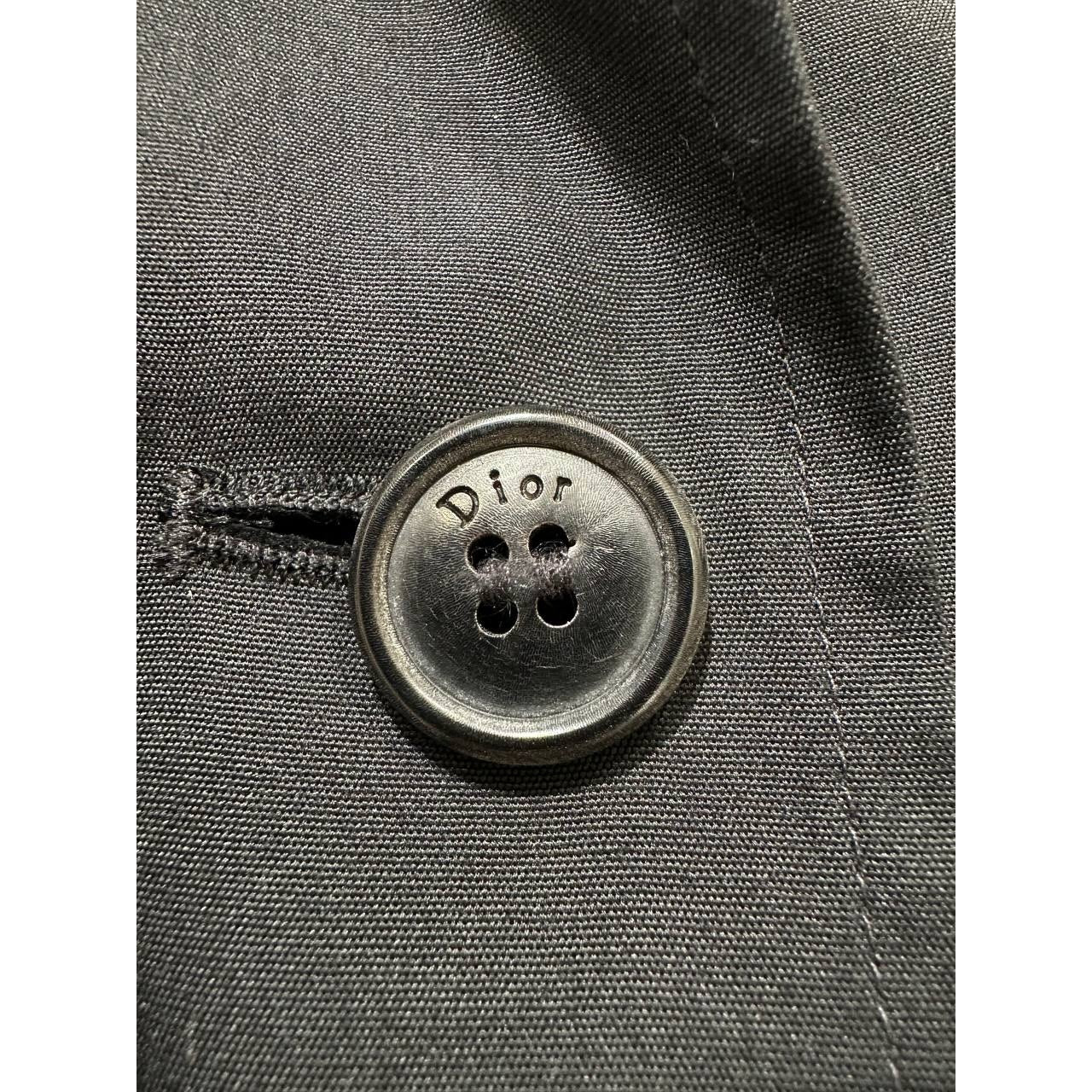 Christian Dior Black Cotton Trench Coat - Size 44 pre-owned