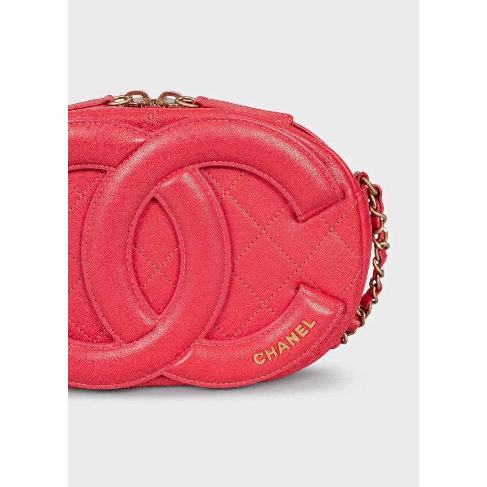 Elegant Chanel Coco Midnight Red Leather Shoulder Bag Pre-owned