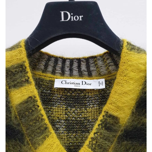 Christian Dior 2022 Runway Plaid Mohair Sweater - Sz 36 Pre-owned