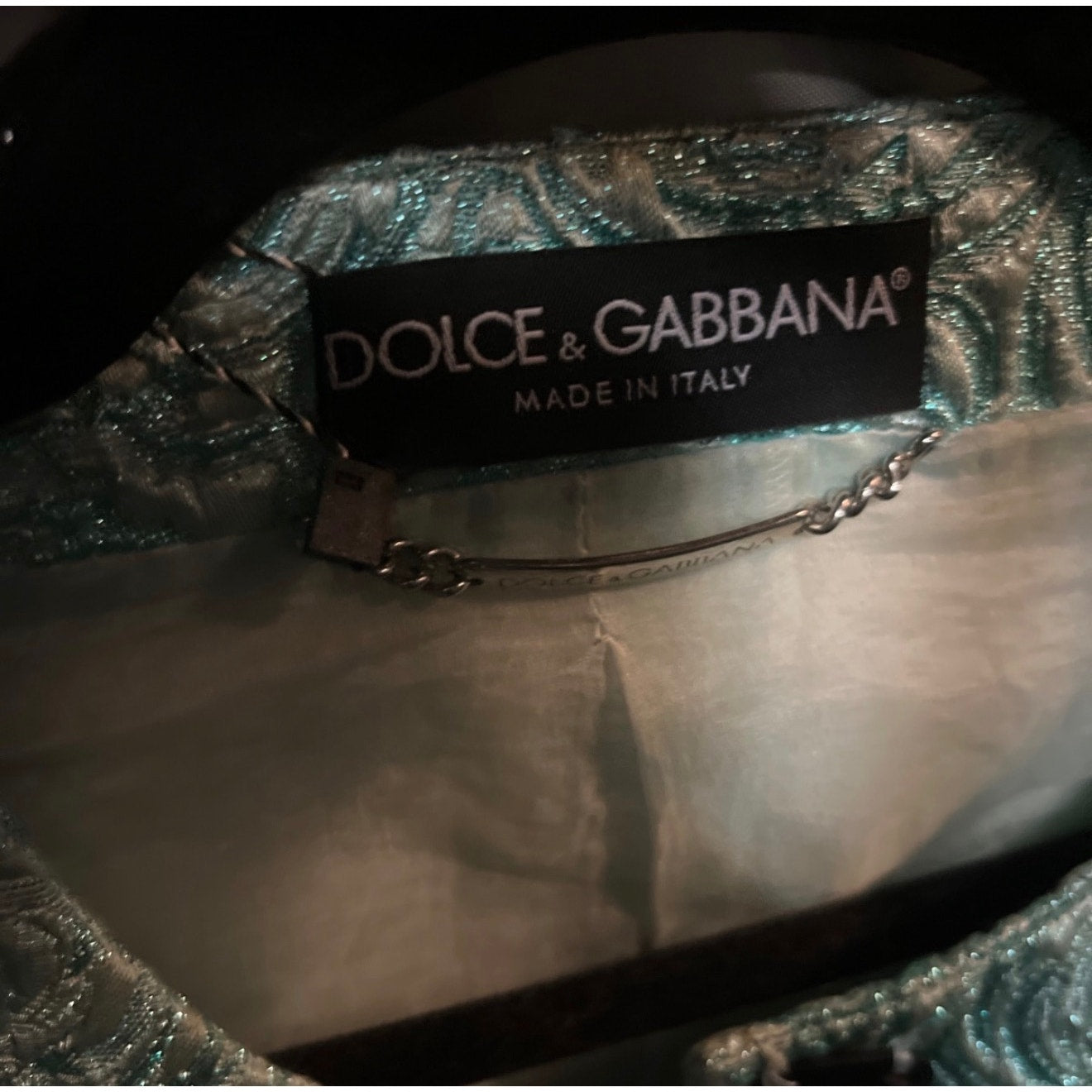 Dolce & Gabbana Shimmering  Chic Accented Shoulders Jacket Sz.44 Pre-owned