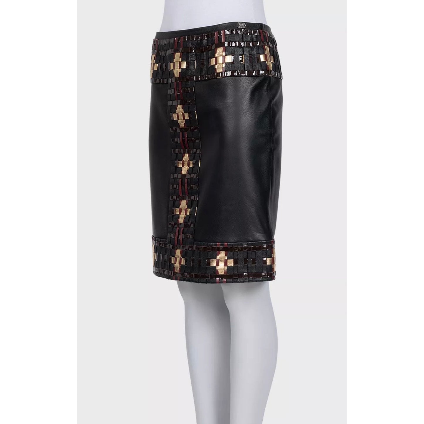 Chanel Black Sheepskin Leather Skirt - Size FR38 / M  Pre-owned