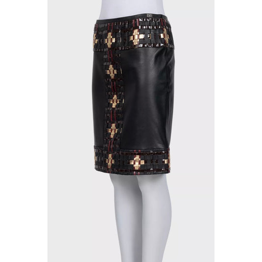 Chanel Black Sheepskin Leather Skirt - Size FR38 / M  Pre-owned