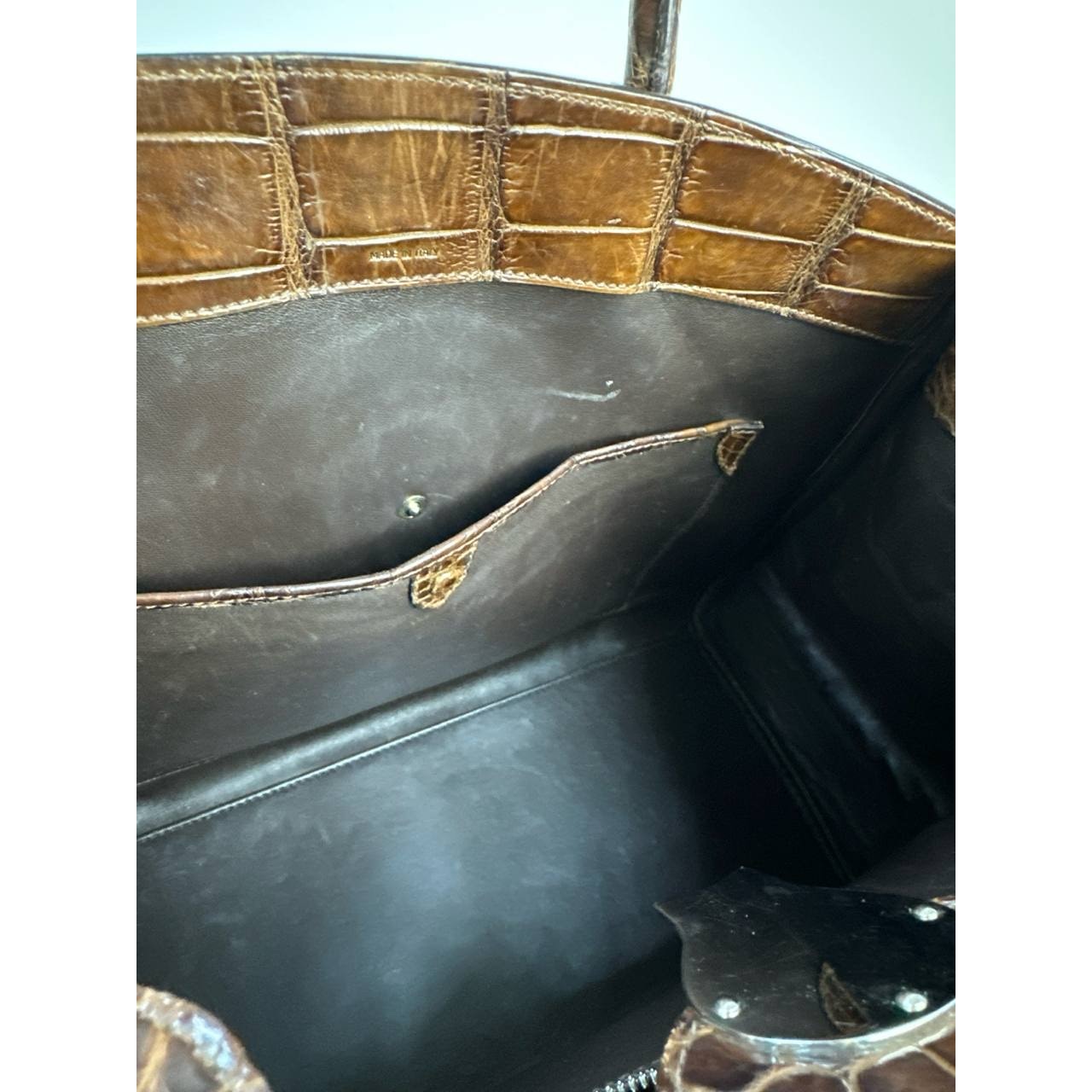 Ralph Lauren Alligator Ricky 33 Top Handle Bag Pre-owned