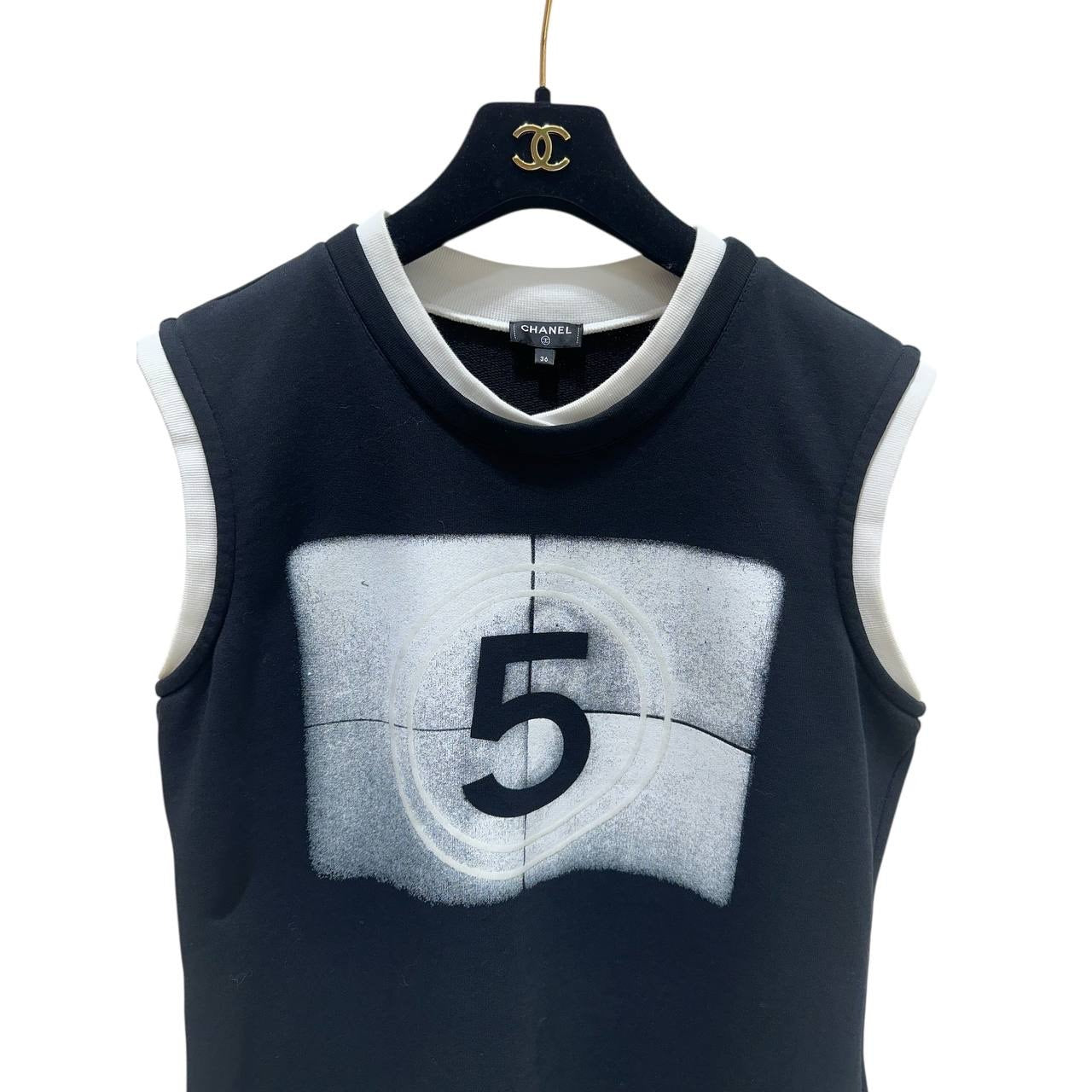 CHANEL No.5 Print Tank 2021 Runway Top  Size 36 Pre-owned