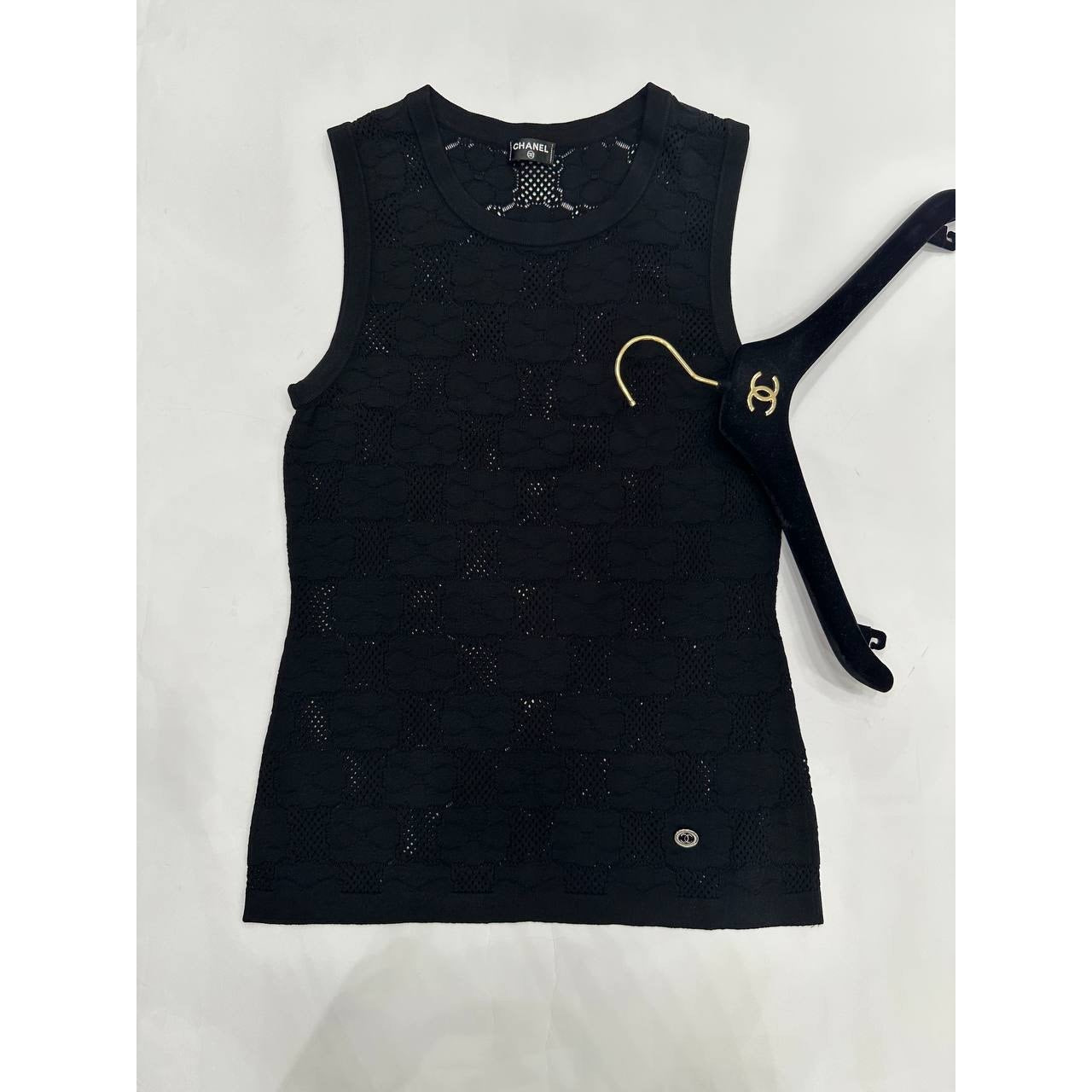 Chanel Camellia Patern Top Sz. S-M  Pre-owned