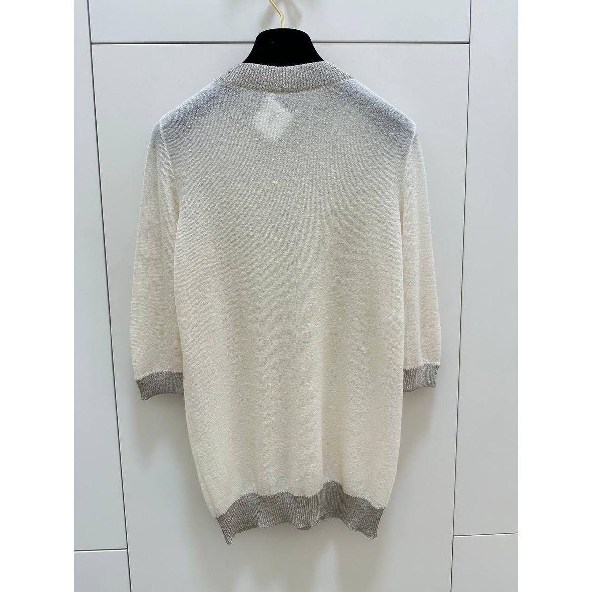CHANEL Cashmere Silk Lurex Knit Dress Tunic FR 36 Pre-owned